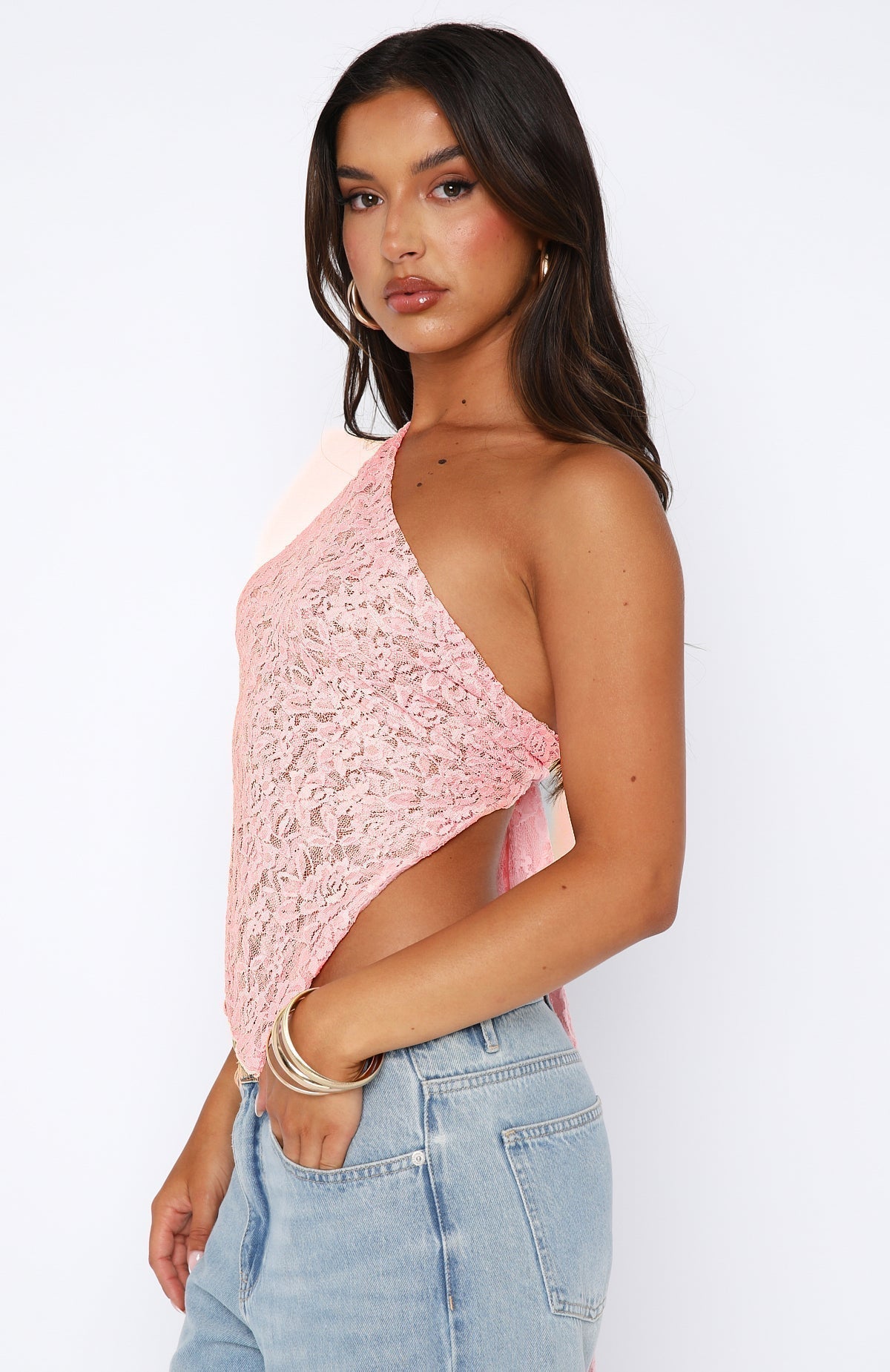 Elodie Lace Shoulder Top - Bandorial