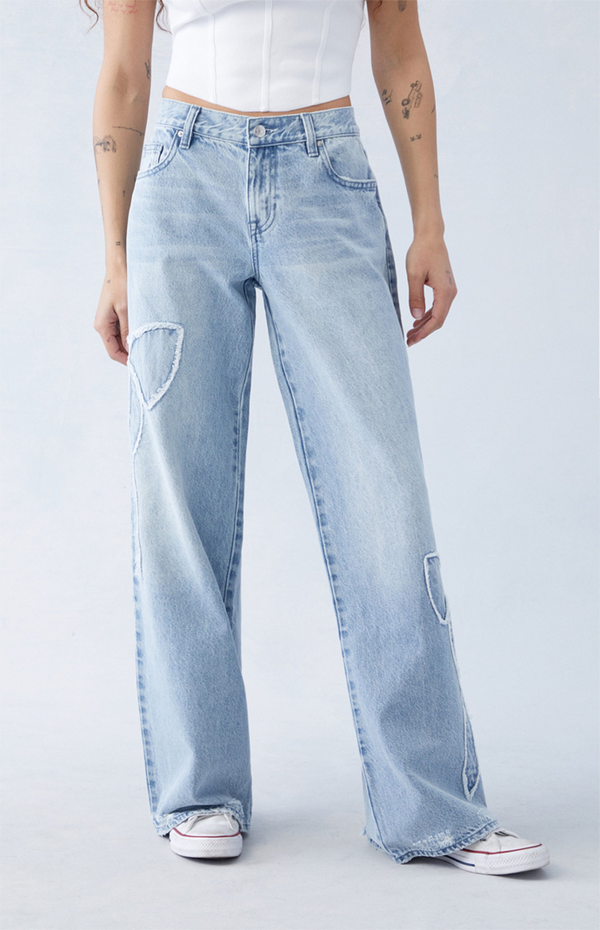 EMILY | LOW RISE BOW JEANS - Bandorial